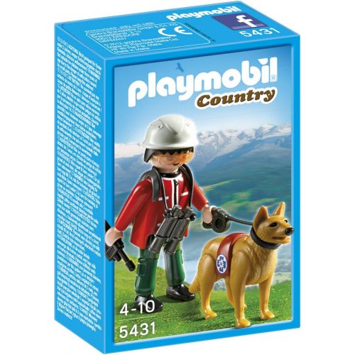 플레이모빌 Playmobil Mountain Rescuer with Search Dog Playset