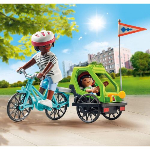 플레이모빌 Playmobil - Special Plus - Mom with Bicycle Figurines Set, Multicolor, 70601