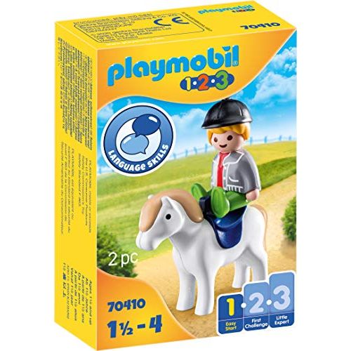 플레이모빌 Playmobil Boy with Pony 70410 1.2.3 for Young Kids