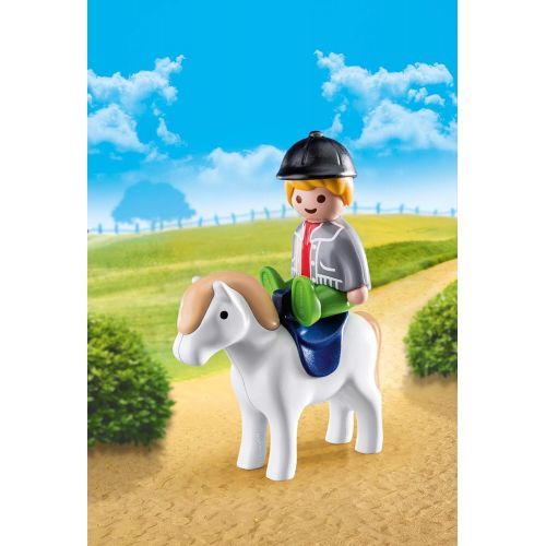 플레이모빌 Playmobil Boy with Pony 70410 1.2.3 for Young Kids