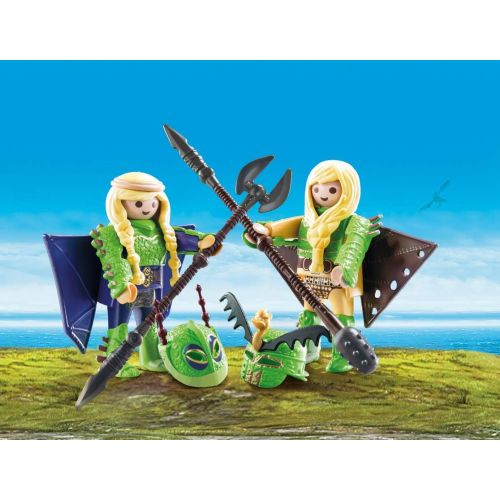 플레이모빌 PLAYMOBIL How to Train Your Dragon III Ruffnut and Tuffnut with Flight Suit