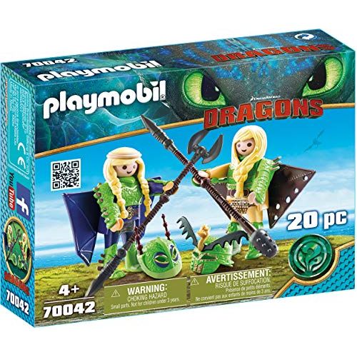 플레이모빌 PLAYMOBIL How to Train Your Dragon III Ruffnut and Tuffnut with Flight Suit