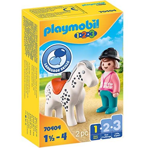 플레이모빌 Playmobil Rider with Horse 70404 1.2.3 Playmobil for Young Kids