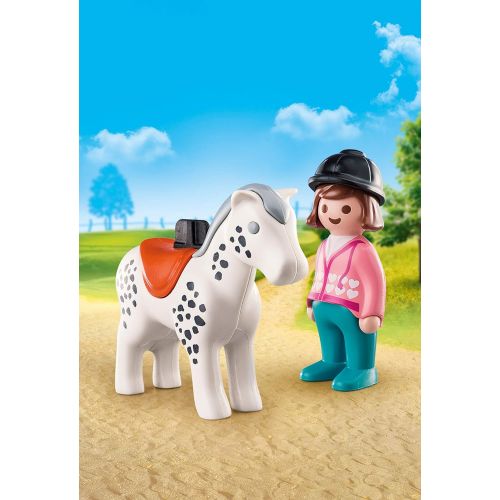 플레이모빌 Playmobil Rider with Horse 70404 1.2.3 Playmobil for Young Kids