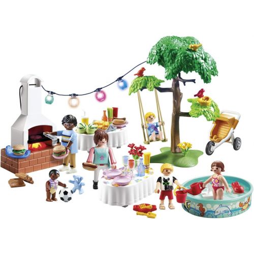 플레이모빌 Playmobil Dollhouse Casa De Munecas Maletin, A Partir De 4 Anos (5167) + City Life Playset Fiesta En El Jardin, Multicolor (9272)