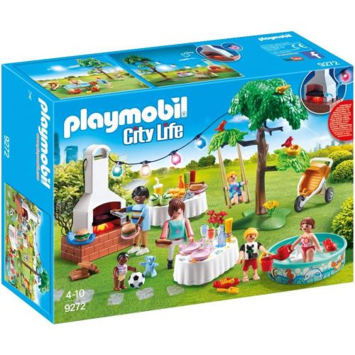 플레이모빌 Playmobil Dollhouse Casa De Munecas Maletin, A Partir De 4 Anos (5167) + City Life Playset Fiesta En El Jardin, Multicolor (9272)