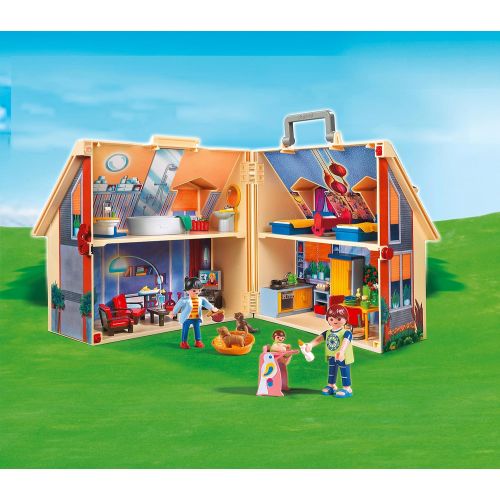 플레이모빌 Playmobil Dollhouse Casa De Munecas Maletin, A Partir De 4 Anos (5167) + City Life Playset Fiesta En El Jardin, Multicolor (9272)