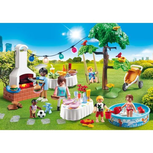 플레이모빌 Playmobil Dollhouse Casa De Munecas Maletin, A Partir De 4 Anos (5167) + City Life Playset Fiesta En El Jardin, Multicolor (9272)