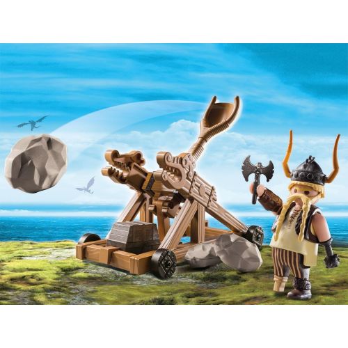 플레이모빌 PLAYMOBIL How to Train Your Dragon Gobber with Catapult