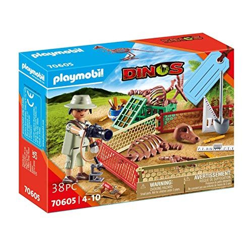 플레이모빌 PLAYMOBIL Dinos 70605 Gift Set Palaeontologist, from 4 Years