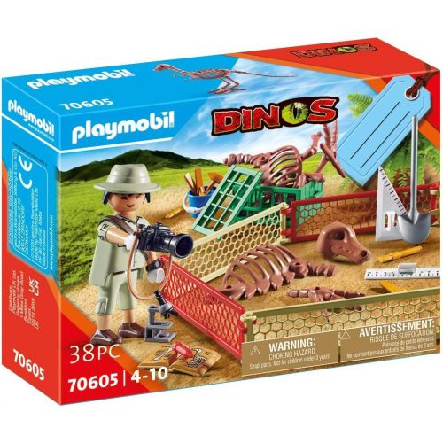 플레이모빌 PLAYMOBIL Dinos 70605 Gift Set Palaeontologist, from 4 Years