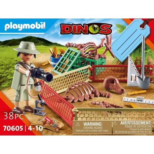 플레이모빌 PLAYMOBIL Dinos 70605 Gift Set Palaeontologist, from 4 Years