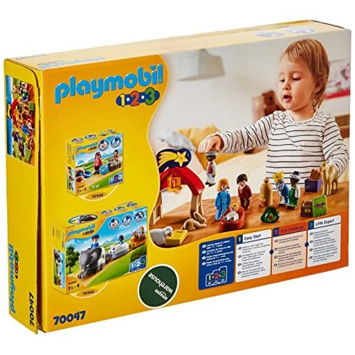 플레이모빌 Playmobil- 1.2.3 My First Nativity Set with Accessories, Multicoloured (70047)