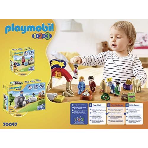 플레이모빌 Playmobil- 1.2.3 My First Nativity Set with Accessories, Multicoloured (70047)