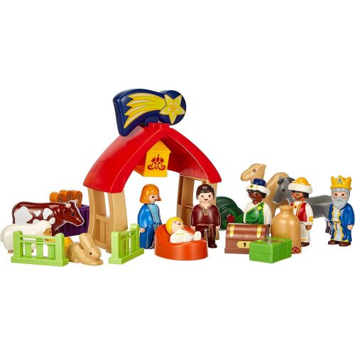 플레이모빌 Playmobil- 1.2.3 My First Nativity Set with Accessories, Multicoloured (70047)