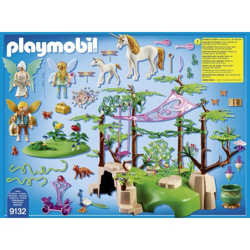 플레이모빌 PLAYMOBIL Magical Fairy Forest Playset, Multicolor