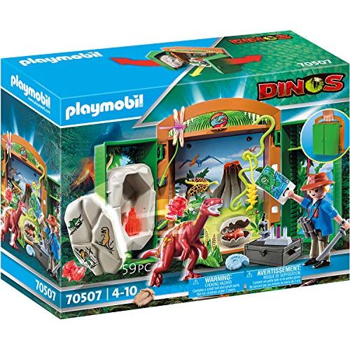 플레이모빌 Playmobil Dinos 70507 Dinosaur Explorer Play Box, from 4 Years Old
