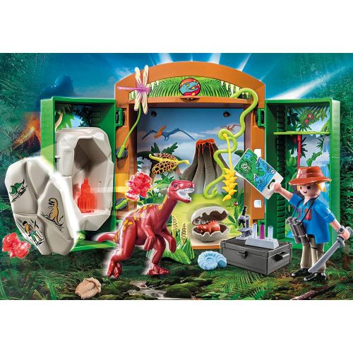 플레이모빌 Playmobil Dinos 70507 Dinosaur Explorer Play Box, from 4 Years Old