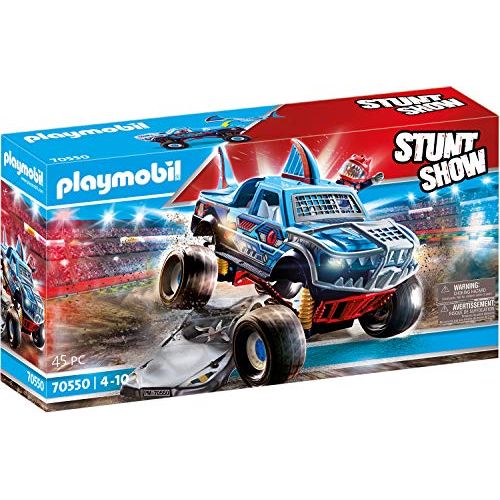 플레이모빌 Playmobil Stunt Show Shark Monster Truck Multicolor, 51.5 x 28.4 x 12.4 cm ,count of 2