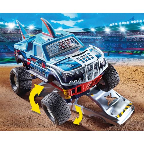 플레이모빌 Playmobil Stunt Show Shark Monster Truck Multicolor, 51.5 x 28.4 x 12.4 cm ,count of 2