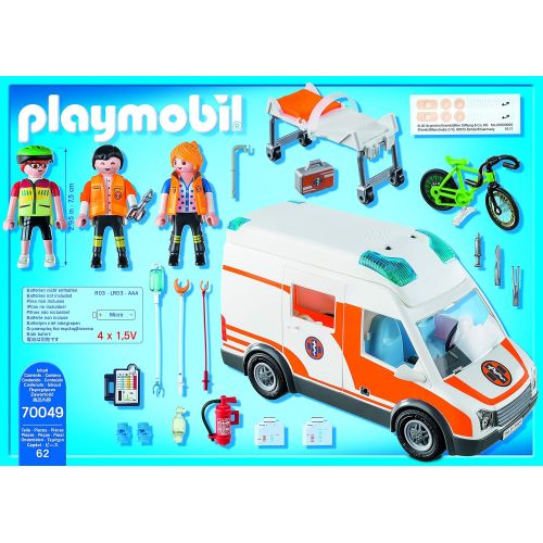 플레이모빌 PLAYMOBIL Ambulance with Flashing Lights