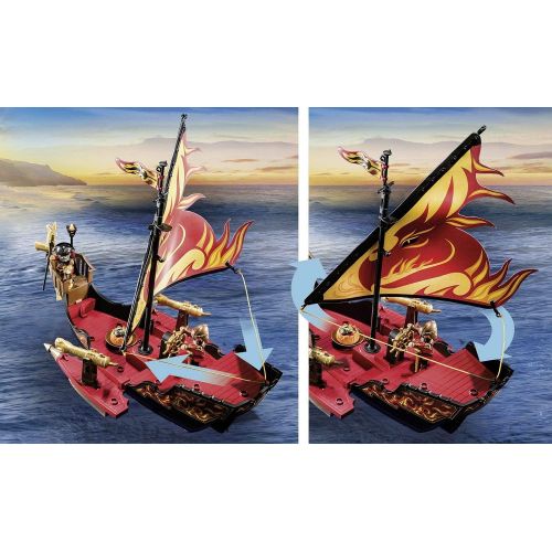 플레이모빌 Playmobil Burnham Raiders Fire Ship