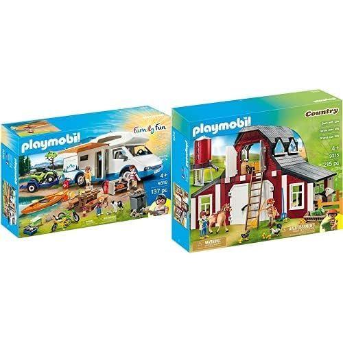 플레이모빌 PLAYMOBIL Camping Mega Set Toy & Barn with Silo