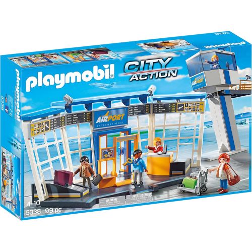 플레이모빌 Playmobil Airport with Control Tower Building Set