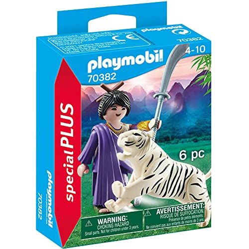 플레이모빌 Playmobil - Ninja Warrior with Tiger, Color, 70382
