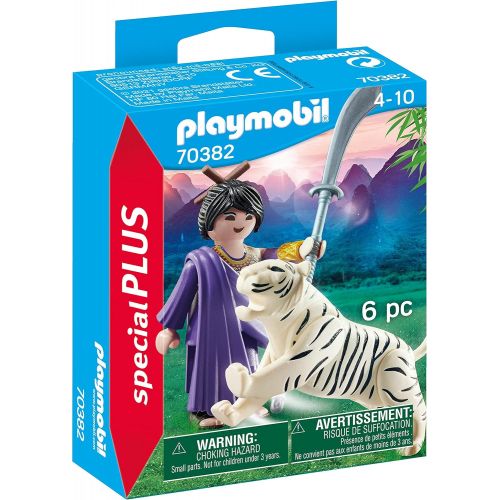 플레이모빌 Playmobil - Ninja Warrior with Tiger, Color, 70382