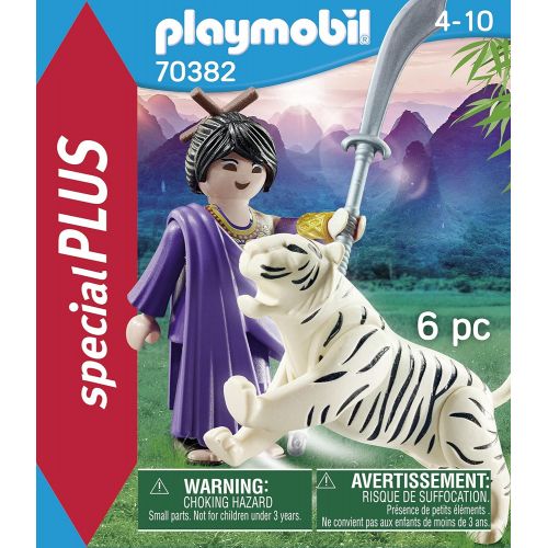 플레이모빌 Playmobil - Ninja Warrior with Tiger, Color, 70382