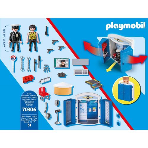 플레이모빌 Playmobil Police Station Play Box Multi-coloured, 24.8 x 18.7 x 9.2 cm