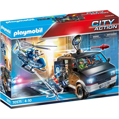 플레이모빌 Playmobil Helicopter Pursuit with Runaway Van