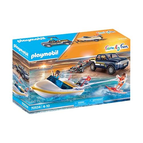 플레이모빌 Playmobil Pick-Up with Speedboat