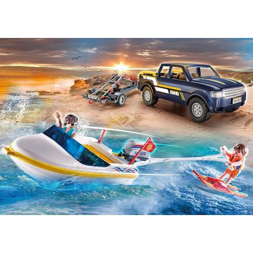 플레이모빌 Playmobil Pick-Up with Speedboat