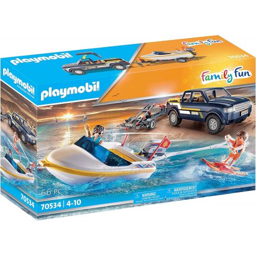 플레이모빌 Playmobil Pick-Up with Speedboat