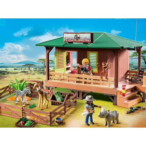 플레이모빌 PLAYMOBIL Ranger Station with Animal Area