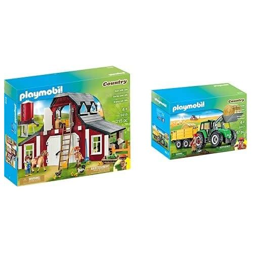 플레이모빌 PLAYMOBIL Barn with Silo & Tractor with Trailer