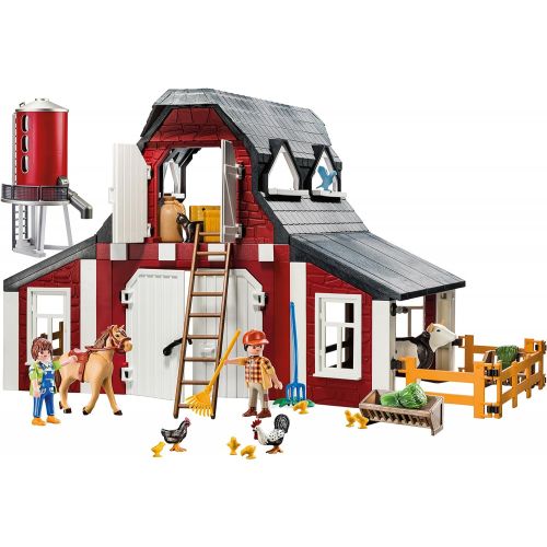 플레이모빌 PLAYMOBIL Barn with Silo & Tractor with Trailer