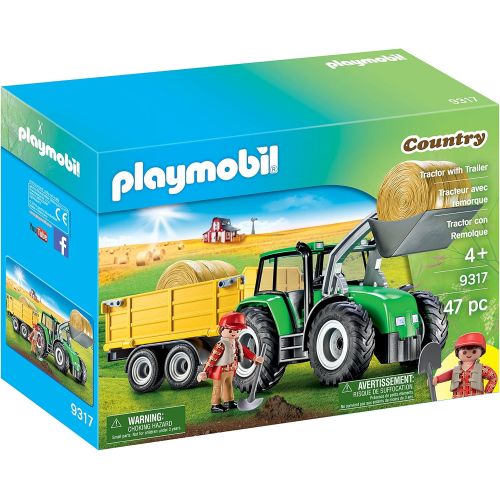 플레이모빌 PLAYMOBIL Barn with Silo & Tractor with Trailer