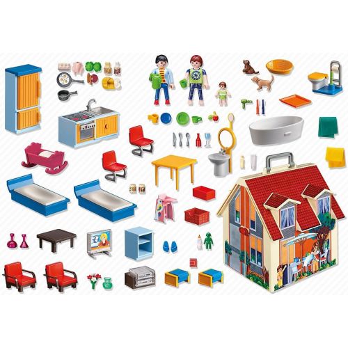 플레이모빌 PLAYMOBIL Camping Mega Set Toy & Take Along Modern Doll House