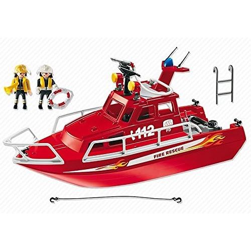 플레이모빌 PLAYMOBIL Playmobil Fire Rescue Boat With Pump (C)