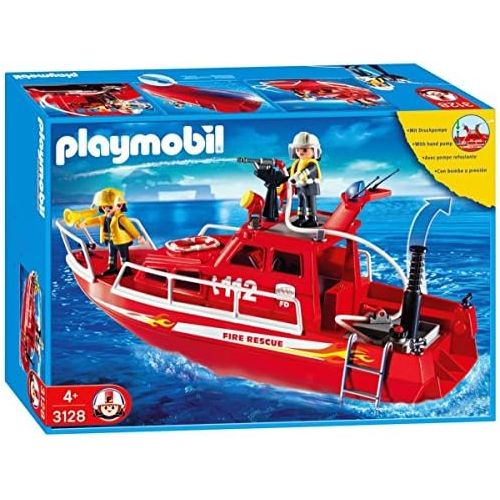 플레이모빌 PLAYMOBIL Playmobil Fire Rescue Boat With Pump (C)