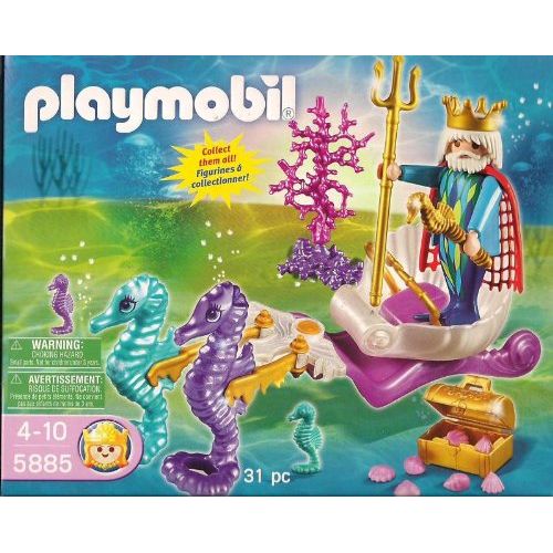 플레이모빌 PLAYMOBIL Playmobil 5885 Magic Castle Playset: King Neptune & Seahorse Chariot