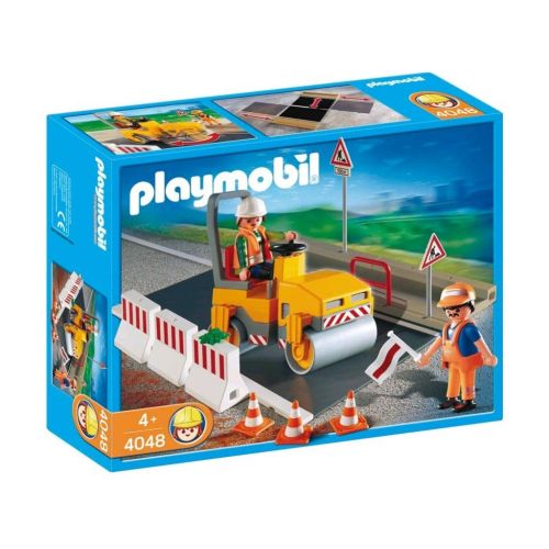 플레이모빌 PLAYMOBIL Playmobil Road Roller with Asphalt Construction Set