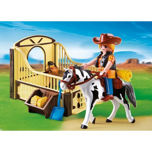 플레이모빌 PLAYMOBIL Rodeo Horse with Stall Set