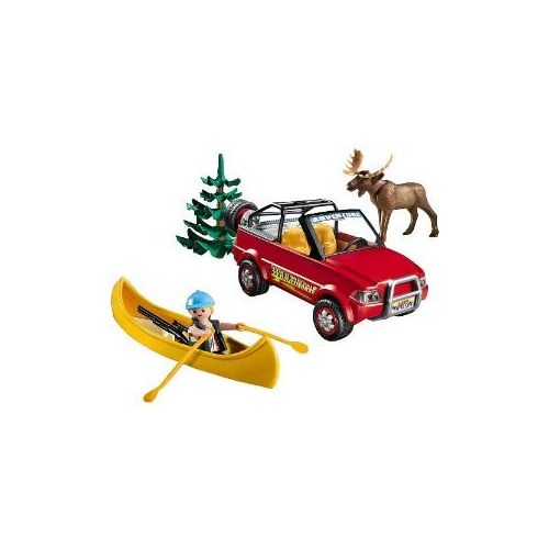 플레이모빌 PLAYMOBIL Playmobil 5898 Playset 4-Wheel Drive with Kayak and Ranger 45 Pc. Set
