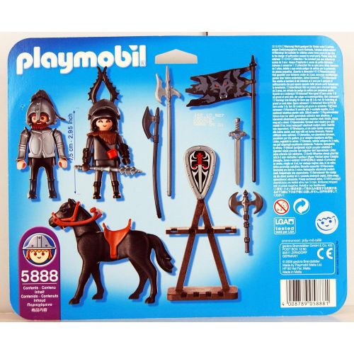 플레이모빌 PLAYMOBIL Playmobil Knights with Horse, Armor and Accessories 28 Piece Playset 5888