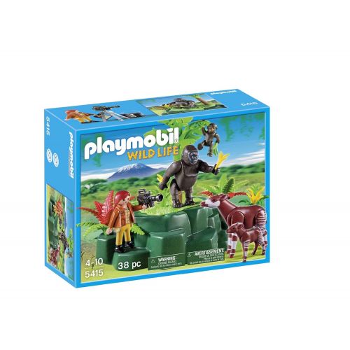 플레이모빌 PLAYMOBIL Gorillas and Okapis with Film Maker Set