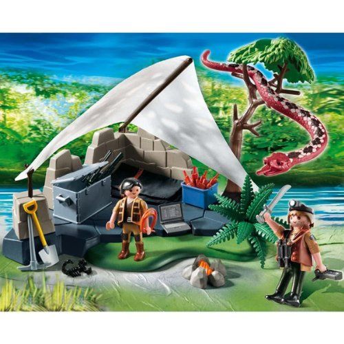 플레이모빌 PLAYMOBIL Playmobil Treasure Hunters Camp & Giant Snake